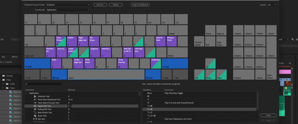 میانبرهای طلایی پریمیر