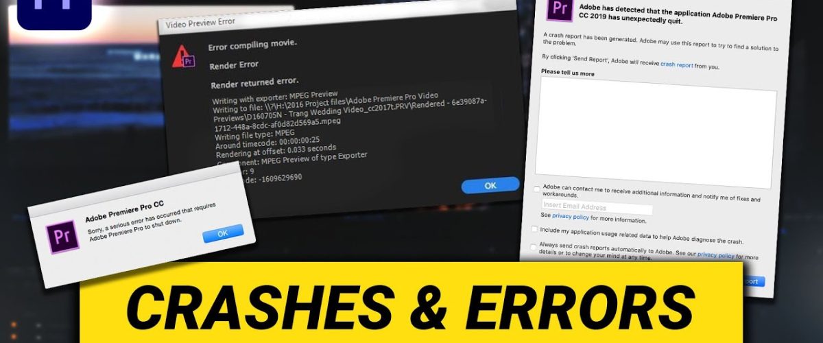 خطاهای رایج در پریمیر